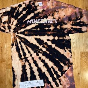 Minecraft Bleached and Tie Dyed T-Shirt